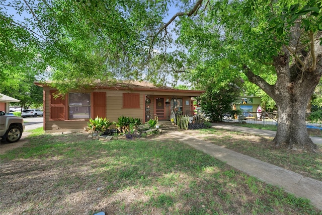 view of single story home