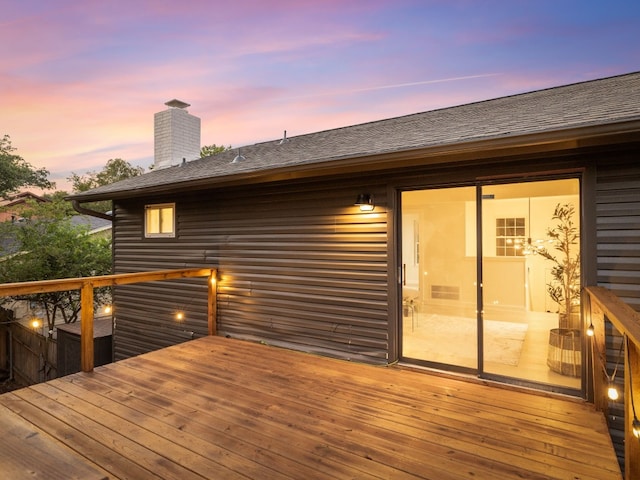 view of deck at dusk