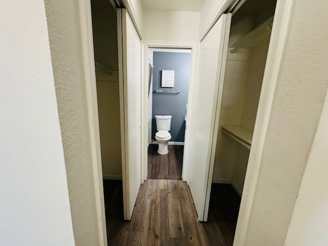1624 Aquarena Springs Dr Unit G154, San Marcos, TX 78666 - hallway with dark wood-style flooring