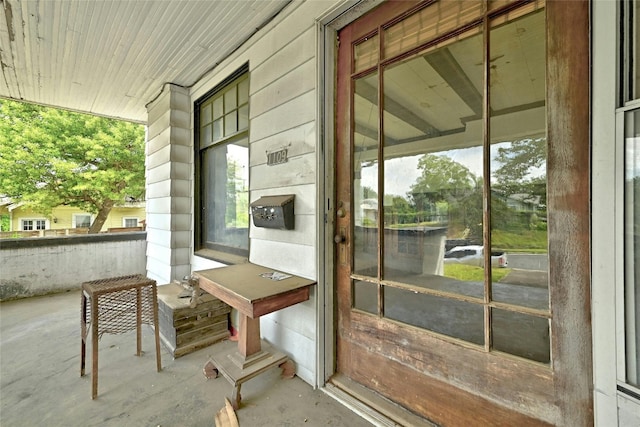 exterior space with covered porch