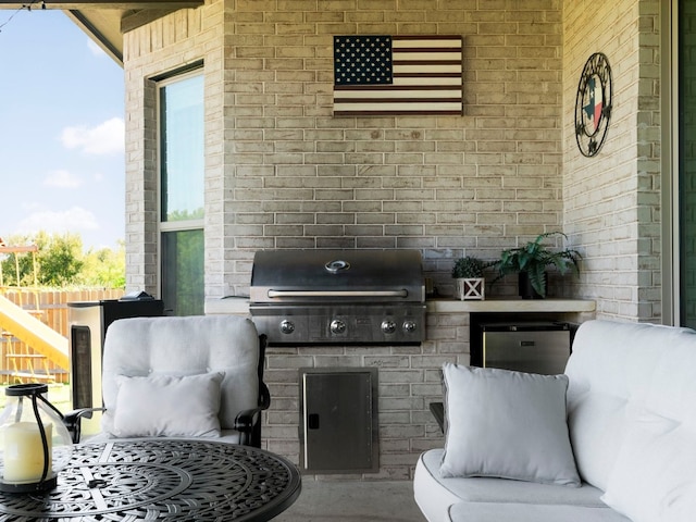 view of patio / terrace featuring area for grilling