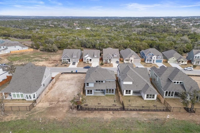 aerial view with a residential view