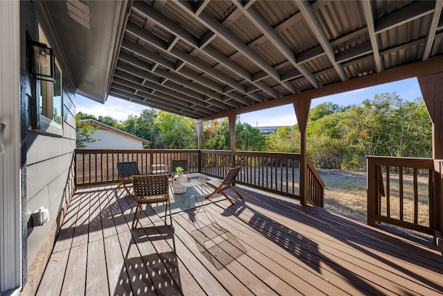 view of wooden deck