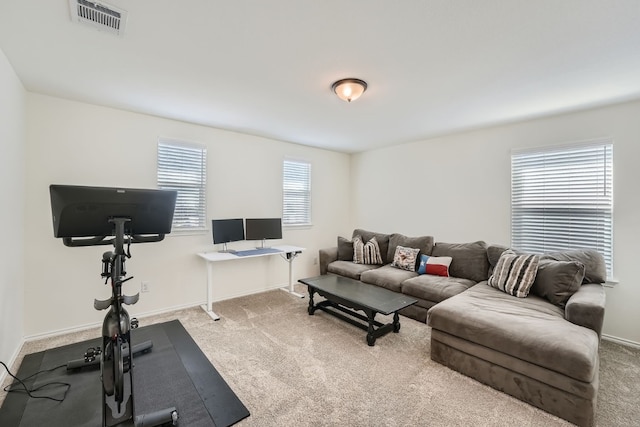 view of carpeted living room