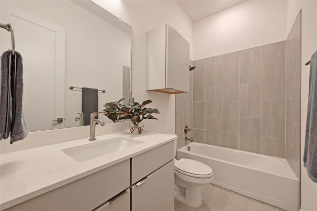 6821 Wolfcreek Pass Unit 12, Austin, TX 78749 - bathroom featuring vanity, toilet, and bathing tub / shower combination