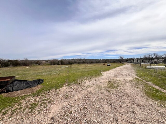 view of street with a rural view