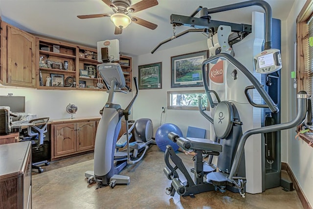 1104 Hill Circle W Dr, Granite Shoals, TX 78654 - exercise room with ceiling fan