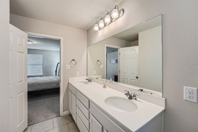 bathroom featuring vanity and tile patterned floors