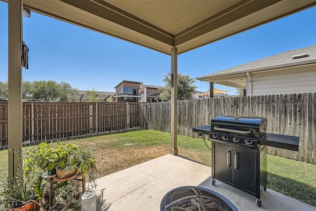 view of patio / terrace featuring area for grilling