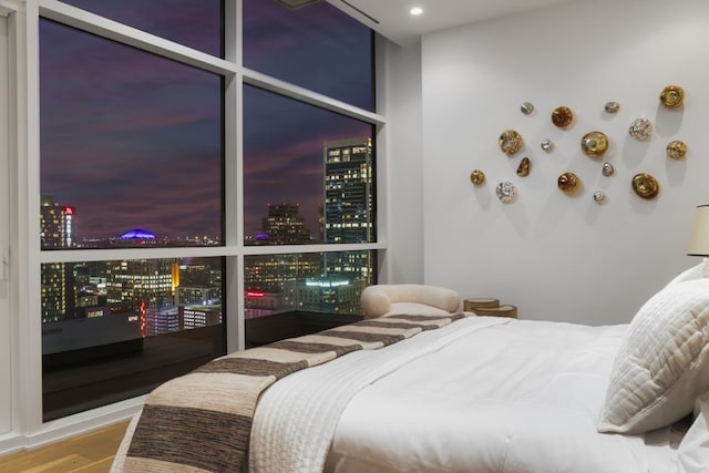 bedroom featuring hardwood / wood-style floors