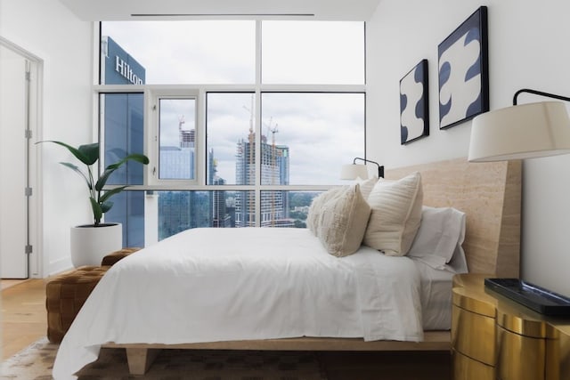 bedroom featuring hardwood / wood-style floors