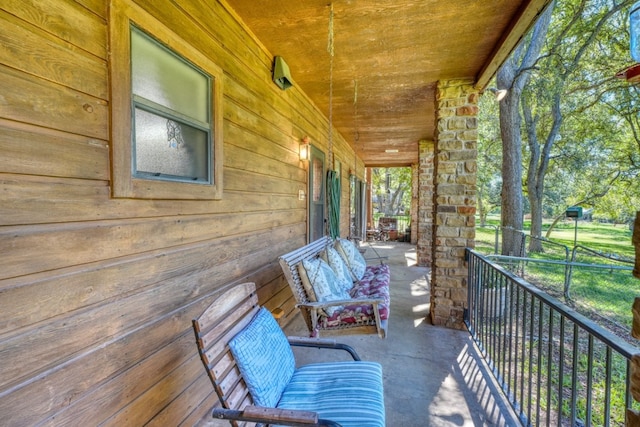 exterior space featuring covered porch