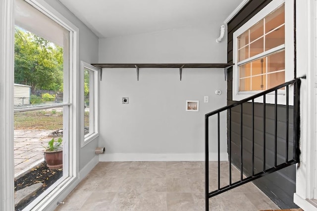 1708 Payne Ave, Austin, TX 78757 - washroom with electric dryer hookup, hookup for a washing machine, and baseboards