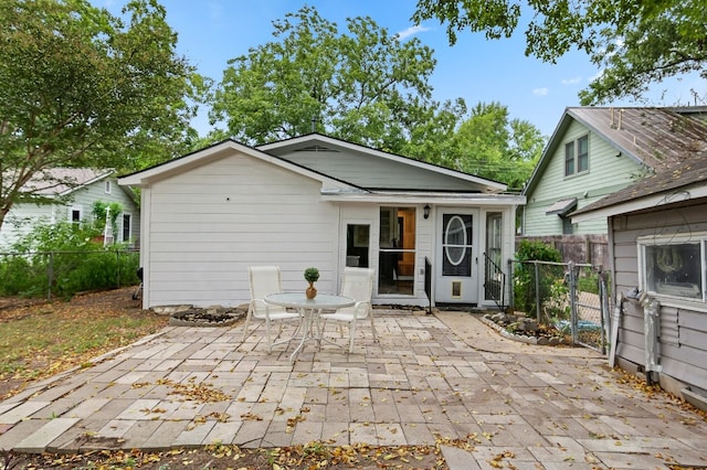 view of front of home with a patio