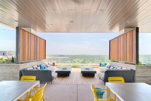 view of patio with outdoor lounge area