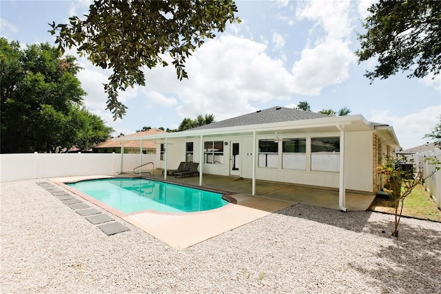 view of pool featuring a patio