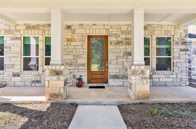 13503 Carpenter Ln, Manchaca, TX 78652 - entrance to property with stone siding and covered porch