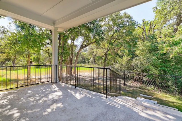 view of patio / terrace with fence