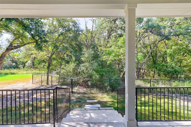 view of patio with fence