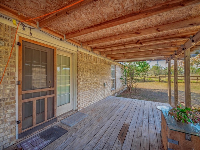 view of wooden terrace