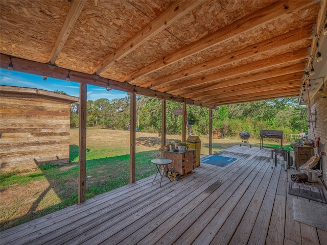 view of wooden deck