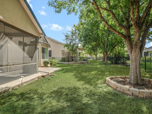 view of yard with a patio area