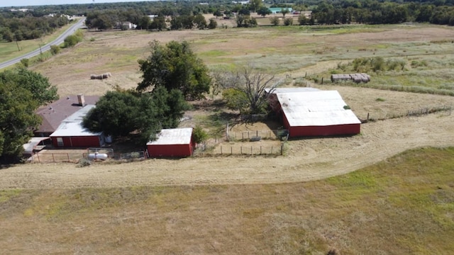 aerial view featuring a rural view