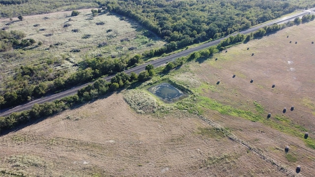 aerial view with a rural view