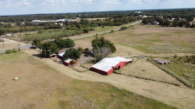 drone / aerial view featuring a rural view