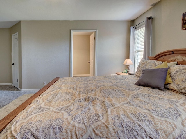 bedroom with carpet