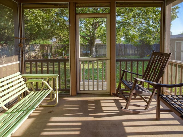 sunroom featuring a wealth of natural light