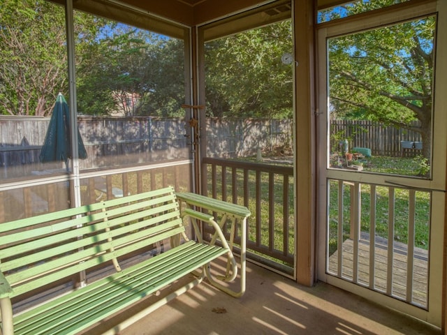 view of sunroom / solarium