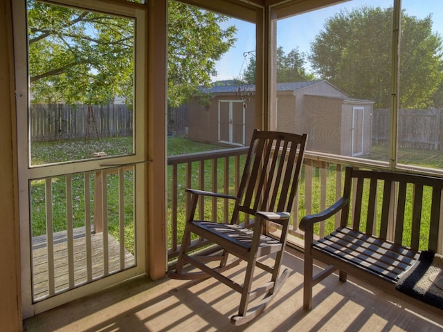 sunroom / solarium featuring a wealth of natural light