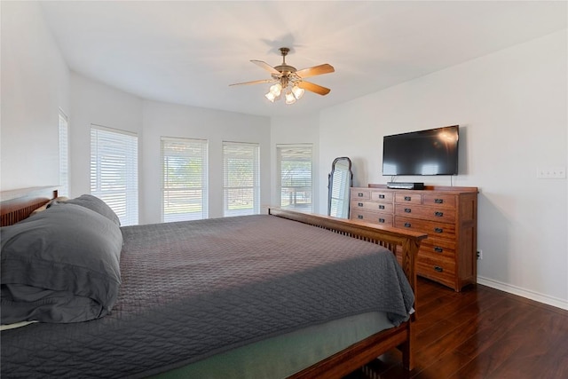 13639 Abrahamson Rd, Manor, TX 78653 - bedroom with wood finished floors and a ceiling fan