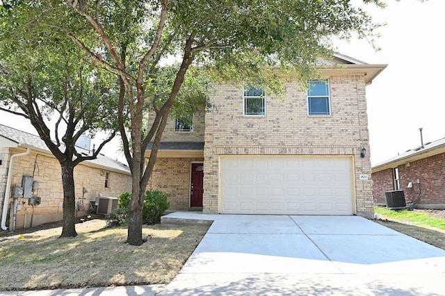 front facade with a garage