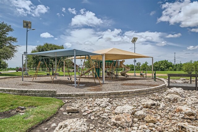 view of jungle gym