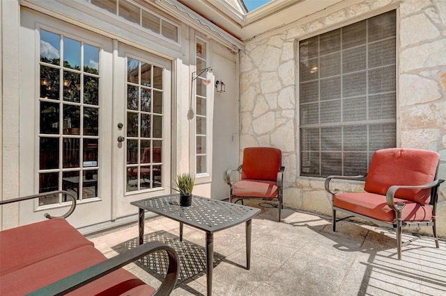 exterior space with french doors