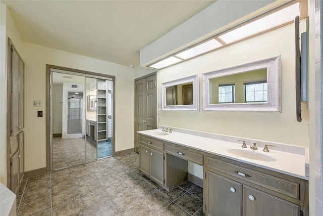 bathroom with vanity