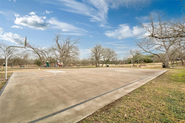 view of basketball court