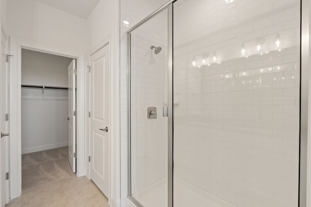 bathroom with an enclosed shower