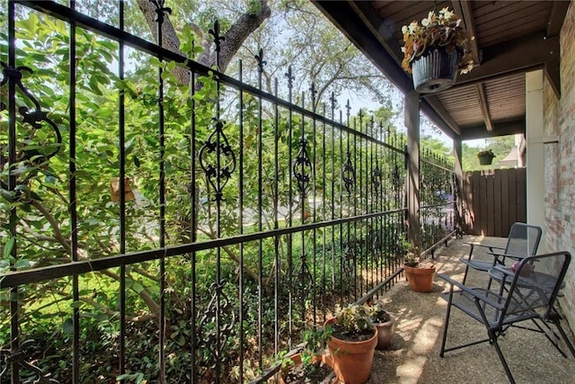 view of balcony