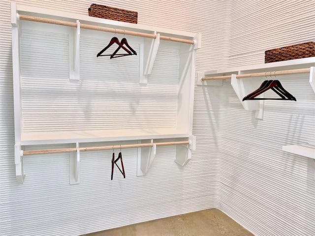 view of walk in closet