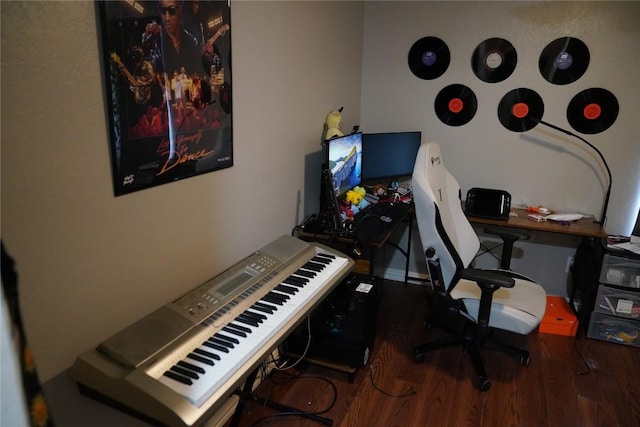 office featuring wood-type flooring