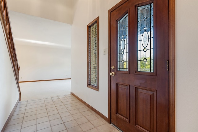 view of tiled entryway