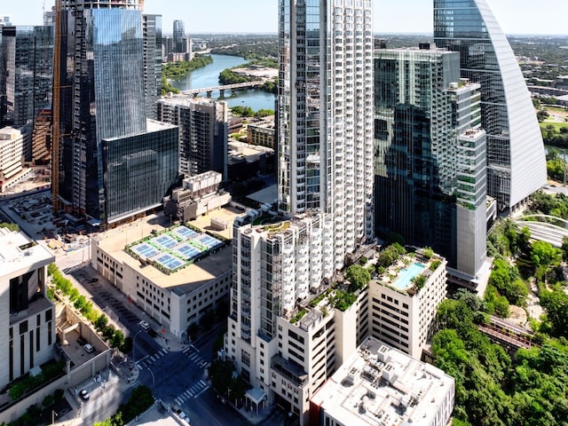 view of city with a water view