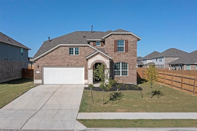 view of front facade with a front lawn