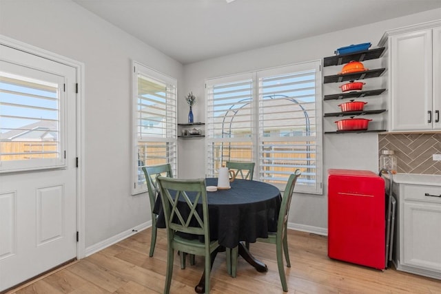 dining area featuring light hardwood / wood-style floors