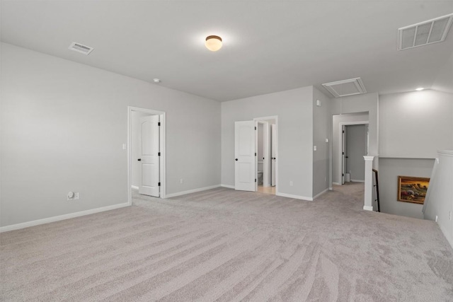 13104 Cerro Castellan Trce, Manor, TX 78653 - unfurnished living room with attic access and light carpet