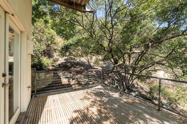 view of wooden terrace