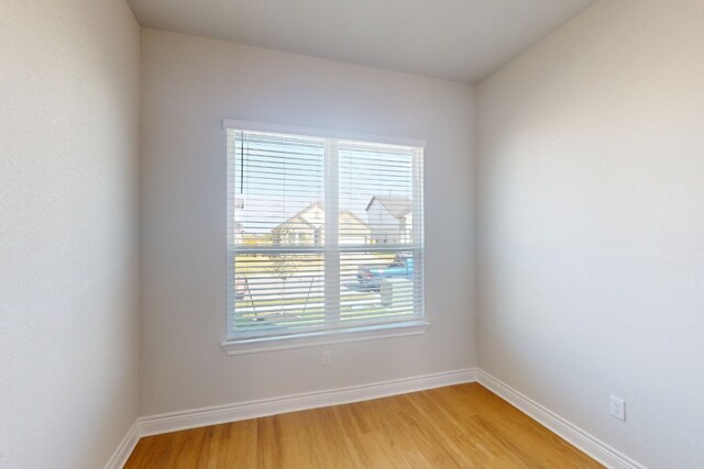 empty room featuring plenty of natural light and light wood-type flooring